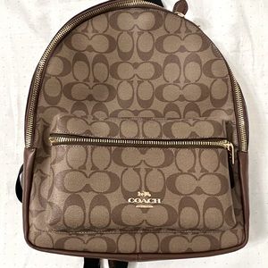 Coach brown backpack